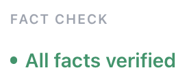 All facts verified