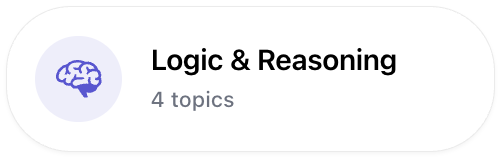 Logic & Reasoning · 4 topics