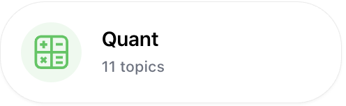 Quant · 11 topics